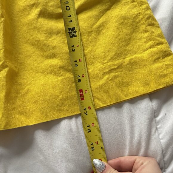 J Crew Skirt Womens Size 00 Yellow Linen Blend Pockets Pull On Beach Boho Hippie - Picture 4 of 10